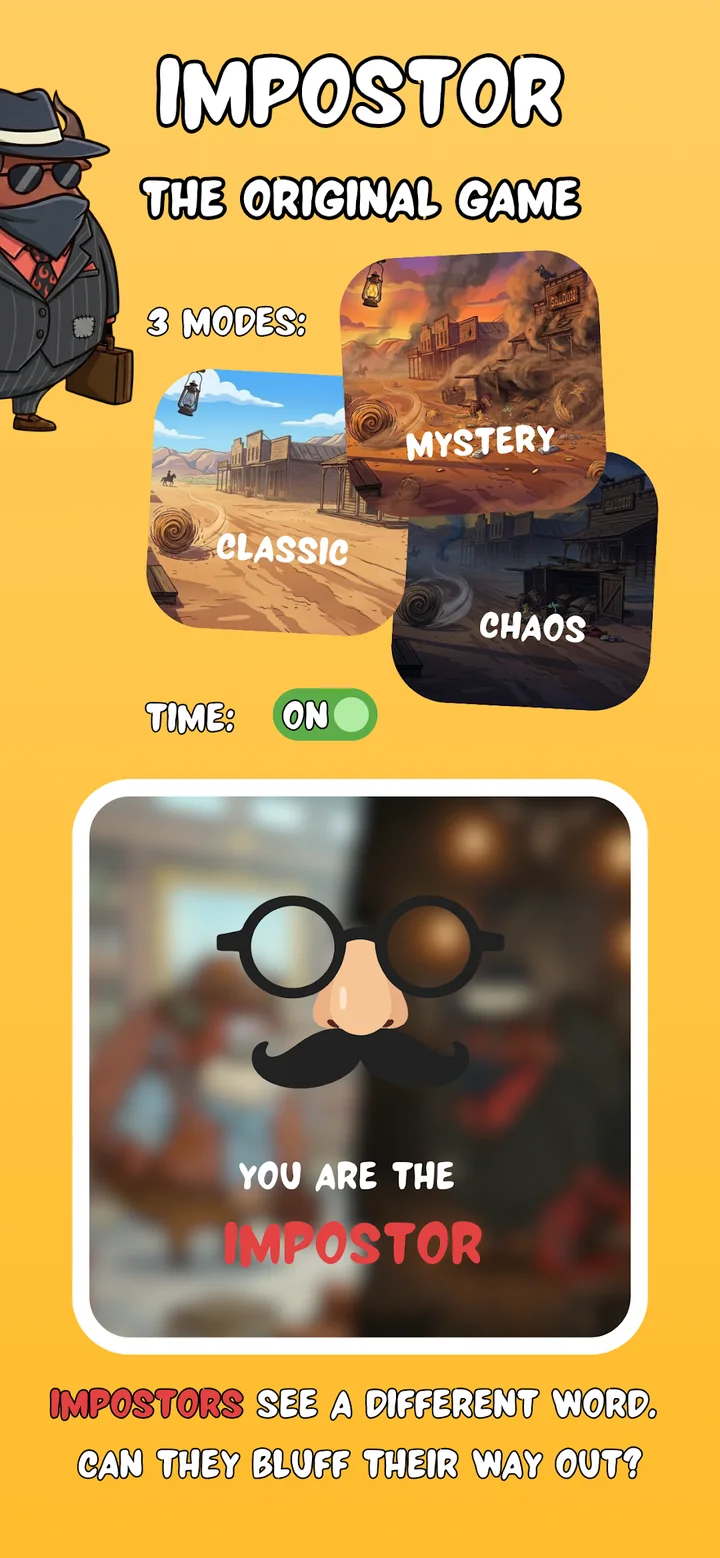 Impostor game modes: Classic, Mystery and Chaos