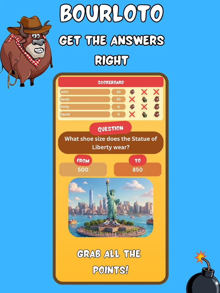 Bourloto range answer screen