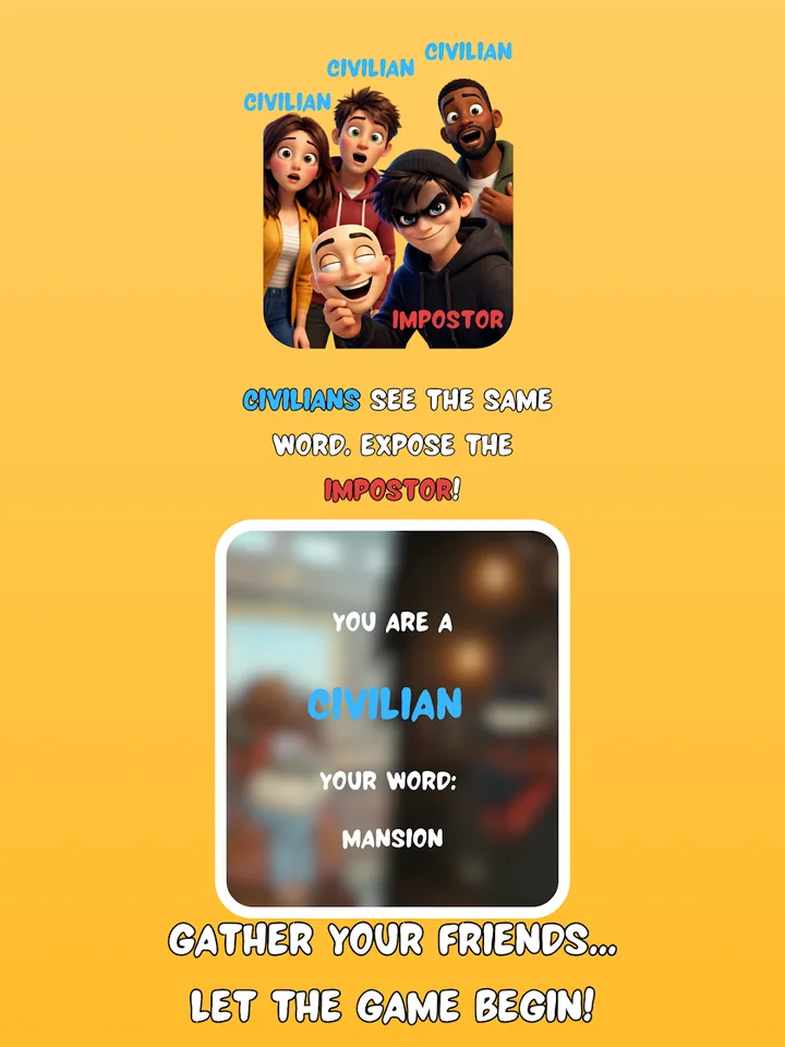 Impostor citizen word screen