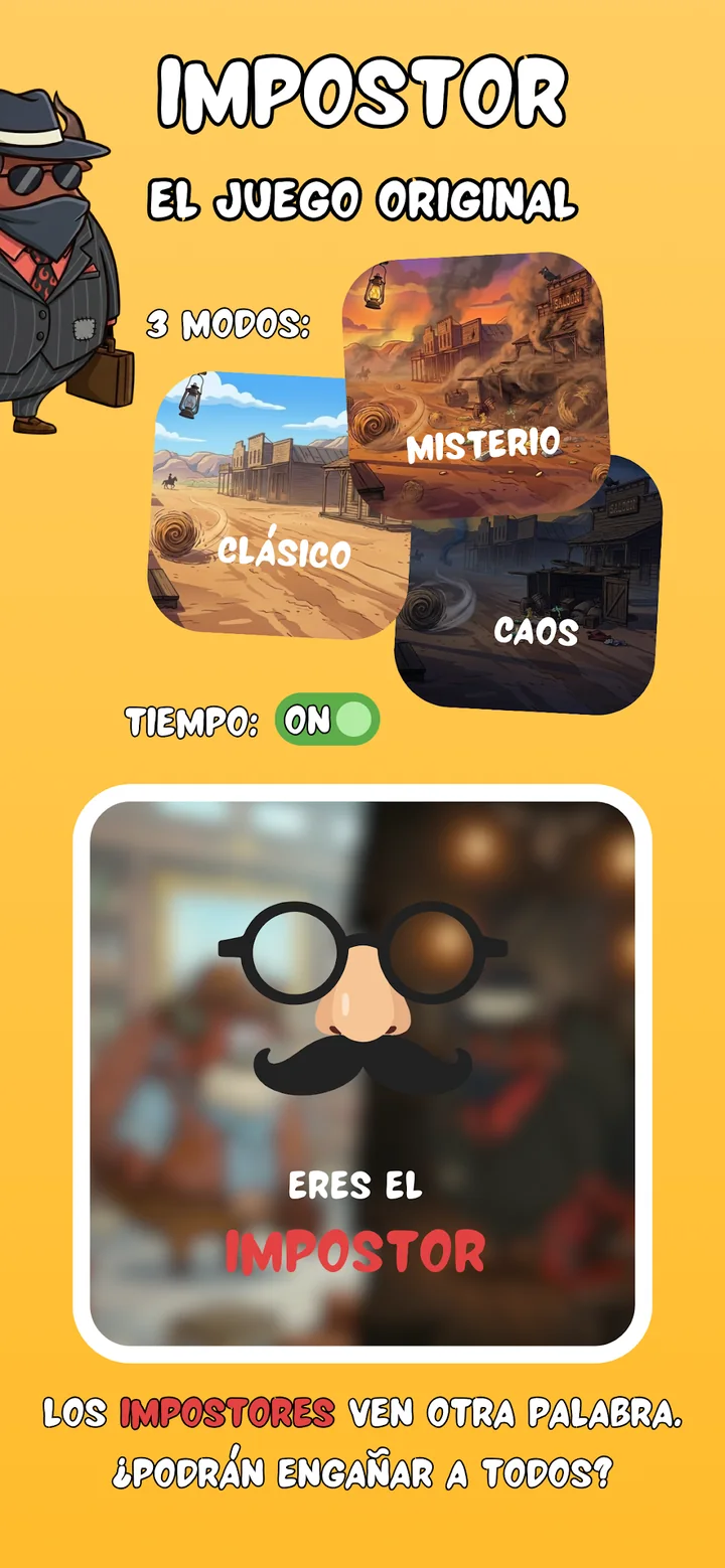 Los modos de Impostor: Classic, Mystery y Chaos