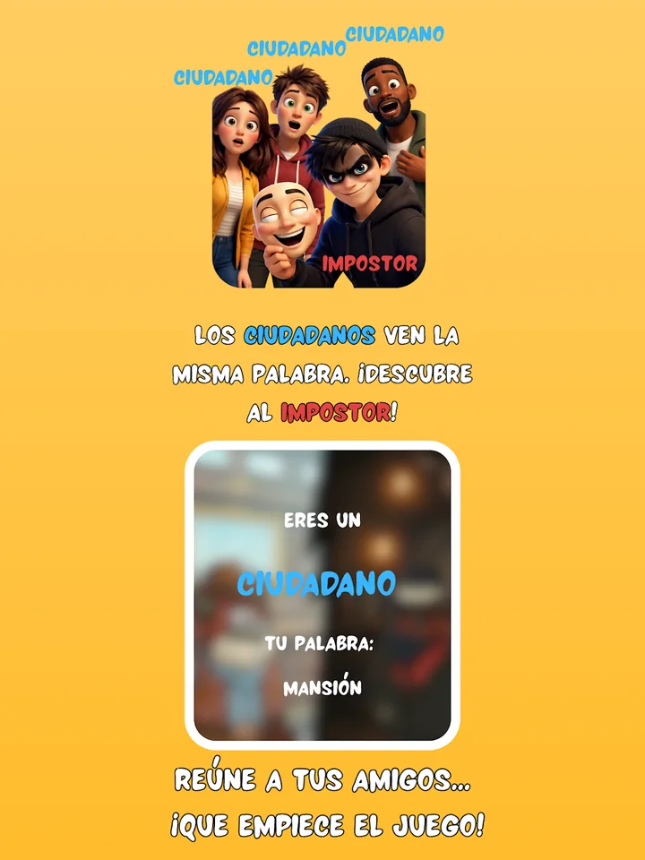 Pantalla de palabra de ciudadano en Impostor