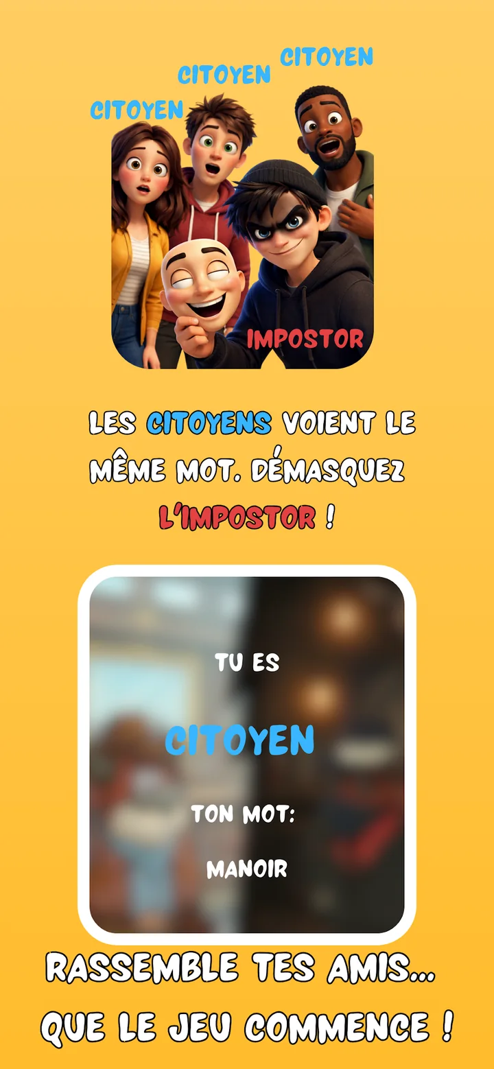 Révélation du mot secret pour les citoyens dans Impostor