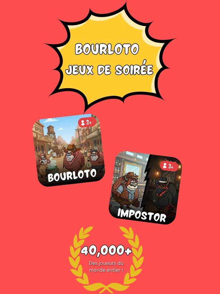 Aperçu des jeux de soirée Bourloto