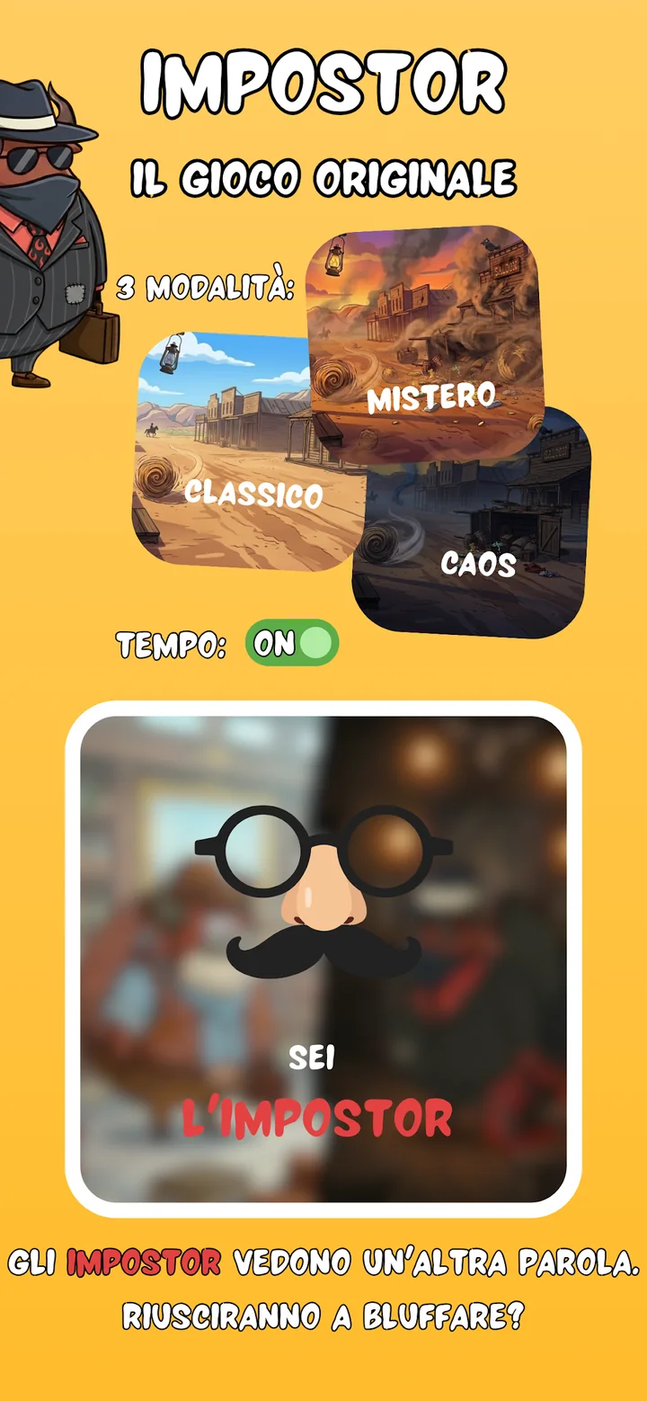 Le modalità di Impostor: Classic, Mystery e Chaos